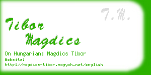 tibor magdics business card